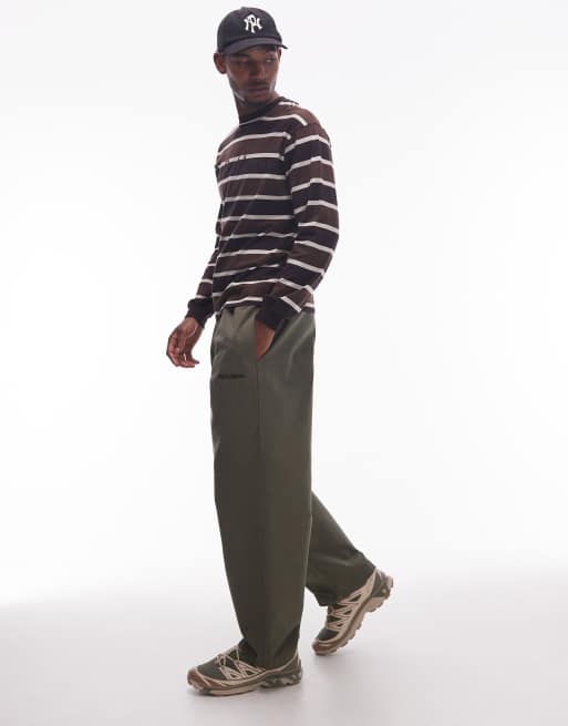 No Problemo – Hose zum Überziehen aus Baumwoll-Ripstop in Khaki mit kleinem Logo, 2 von 5