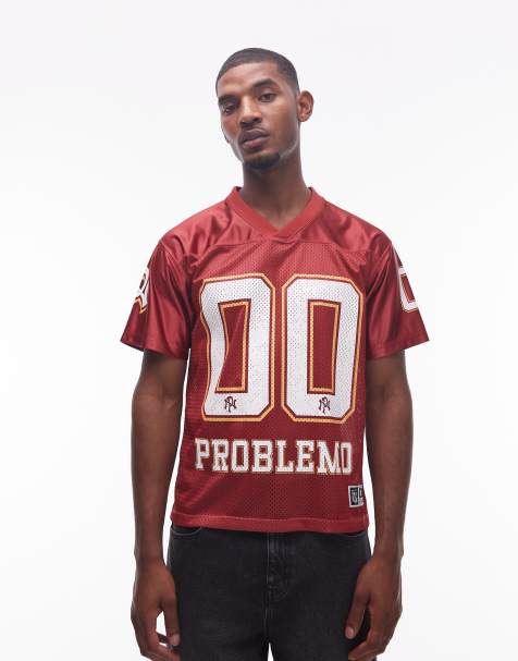 No Problemo large motif sports top in red - view 1
