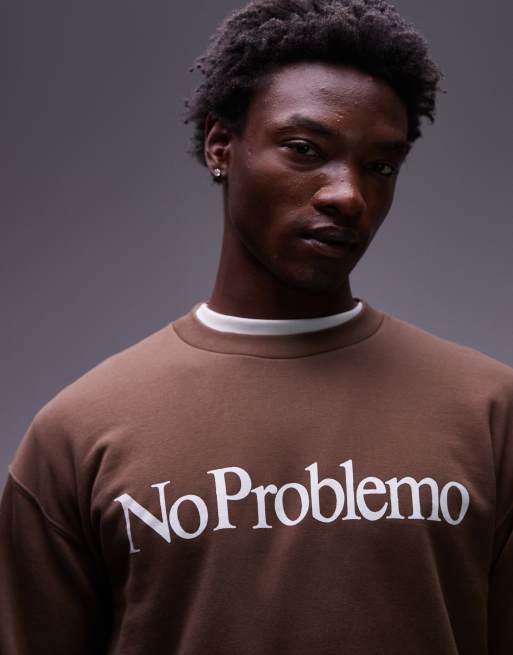 トップス NoProblemo brown logo sweatshirt M No Problemo Sweatshirt