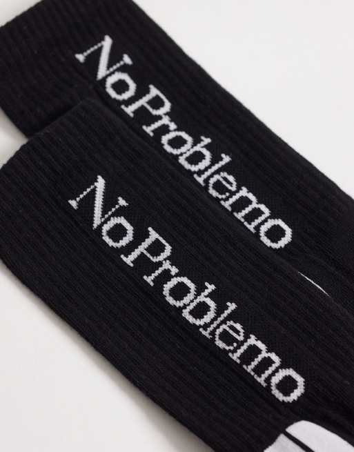 No Problemo logo socks in black, 3 of 3