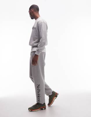 No Problemo Logo Sweatpants In Gray