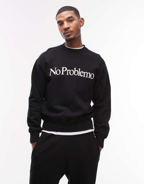 No Problemo logo sweatshirt co-ord in black - view 1