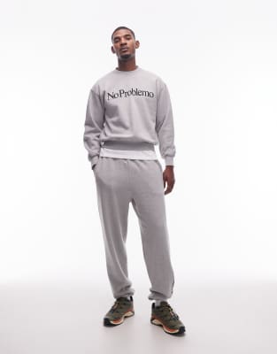 No Problemo Logo Sweatpants In Gray