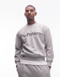 [No Problemo] No Problemo logo sweatshirt in grey S GREY