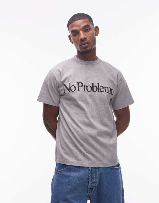 No Problemo logo t-shirt in heather gray