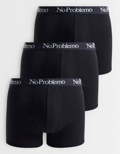 No Problemo - Lot de 3 boxers en coton majoritaire - Noir - view 1