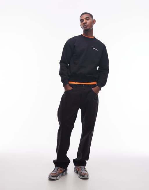No Problemo mini logo cotton sweatshirt in black, 2 of 5