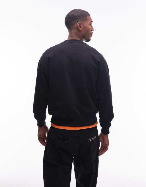 No Problemo mini logo cotton sweatshirt in black, 3 of 5