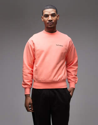 No Problemo mini logo sweat top in coral