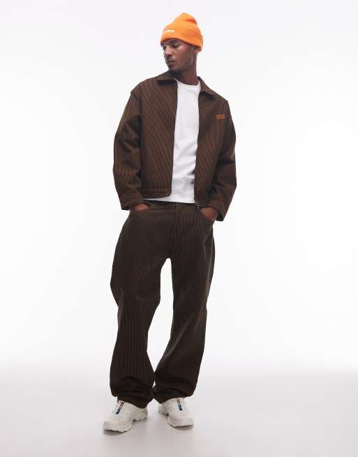 No Problemo nayoka bagi jeans in brown stripes - part of a set