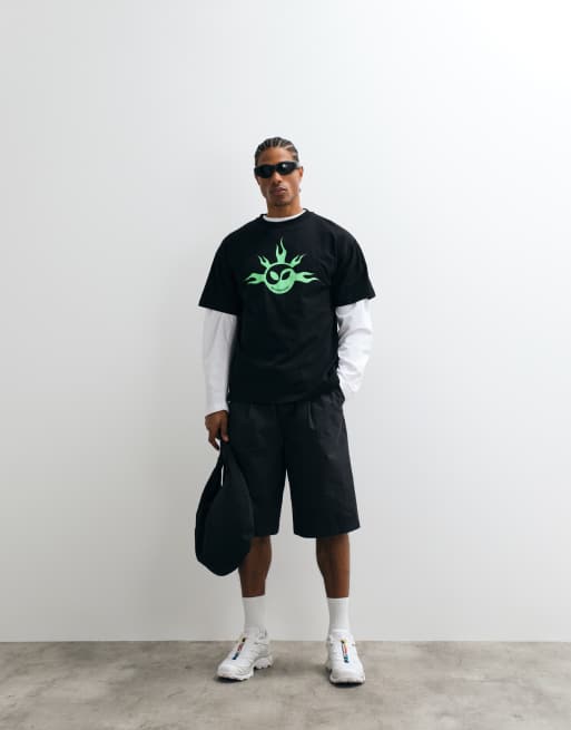 No Problemo 'no yang' front print t-shirt in black, 3 of 5