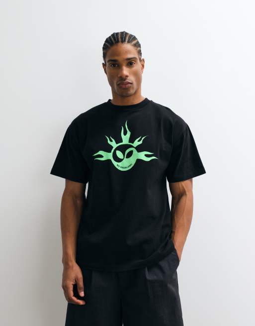 No Problemo 'no yang' front print t-shirt in black, 5 of 5