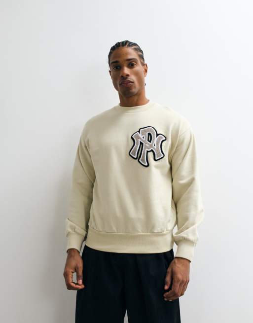 No Problemo – NYP – Sandfärgad sweatshirt i collegestil, 5 av 5