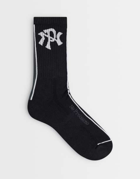 No Problemo NYP socks in charcoal - view 1
