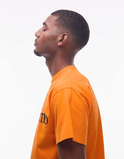 No Problemo – Orange t-shirt i bomull med logga, 4 av 5