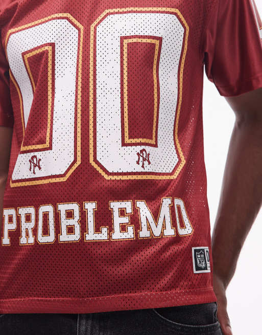 No Problemo – Röd t-shirt i jersey med stort sportmotiv, 5 av 5