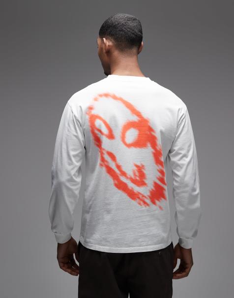 No Problemo 100% cotton long sleeve t-shirt with smile away back print in white