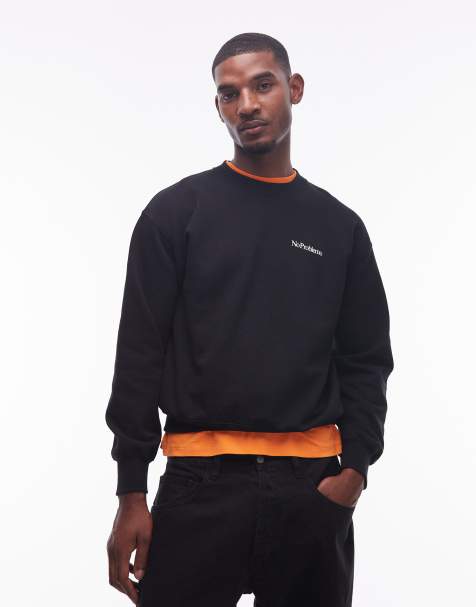 No Problemo - Sort bomulds-sweatshirt med mini-logo - view 1