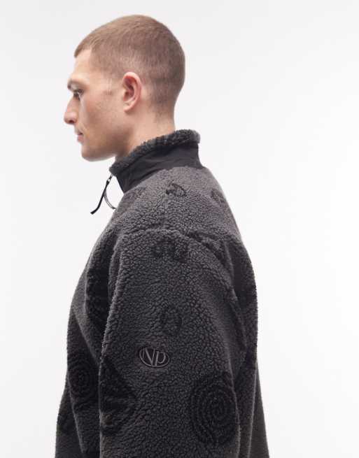 No Problemo space travel all over print fleece with double zip through in black, 4 of 5