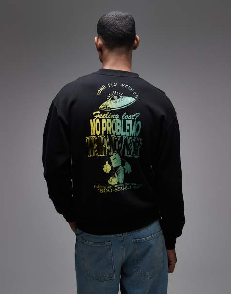No Problemo – Sweatshirt in Schwarz mit „Trip Adviser“-Grafikprint - view 1