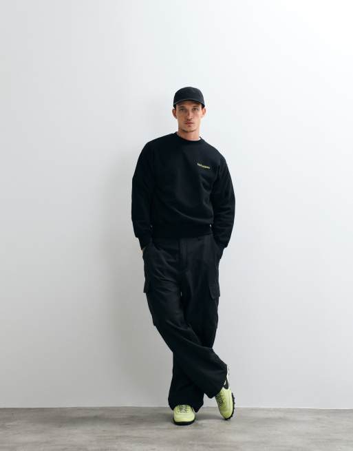 No Problemo Sweatshirt mit gesticktem Mini-Logo aus 100 % Baumwolle in Schwarz, 3 von 5