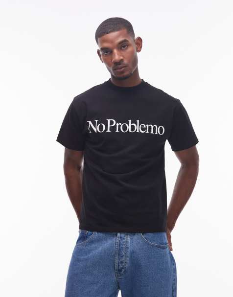 No Problemo - T-shirt van katoen met logo in zwart - view 1