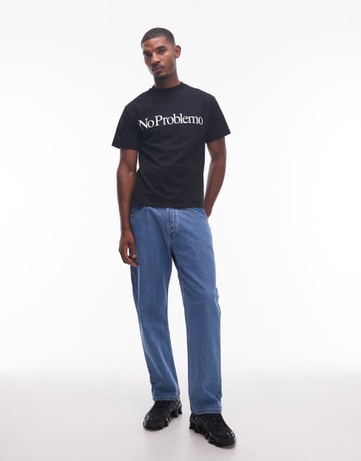 No Problemo - T-shirt van katoen met logo in zwart, 2 van 5