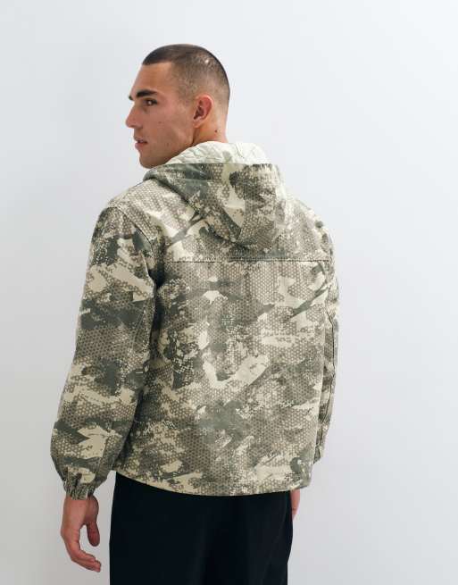 No Problemo veste à capuche zippée en ripstop avec logo imprimé camouflage arbre, sable, 4 de 5