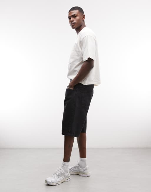 No Problemo – Weite Jeansshorts in Schwarz, 3 von 5