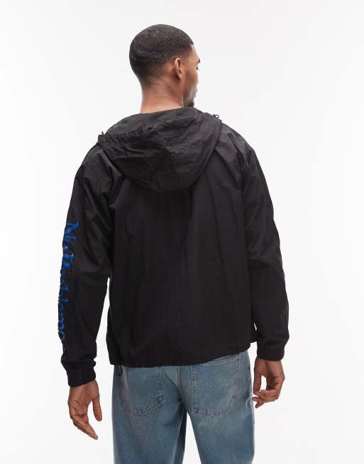 No Problemo – Windjacke aus Nylon in Schwarz mit Kapuze und Logo am Ärmel, 3 von 5