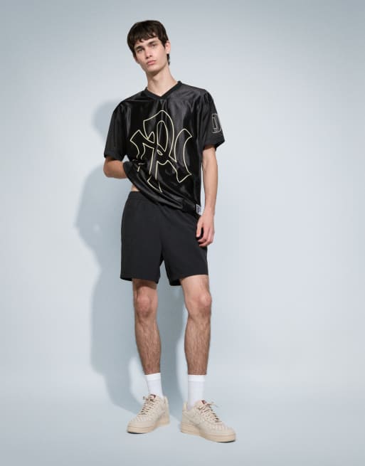 No Problemo x ASOS Exclusive sports mesh jersey with large logo in black, 3 of 9