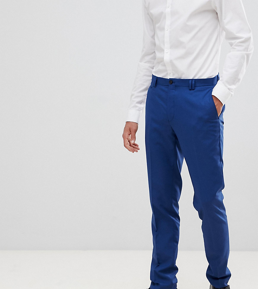 Noak – Blå kostymbyxor med extra smal passform