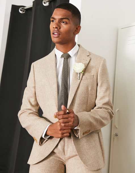 Noak - British Tweed - Smal colbert in stone - view 1