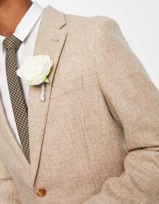 Noak - British Tweed - Smal colbert in stone, 3 van 4