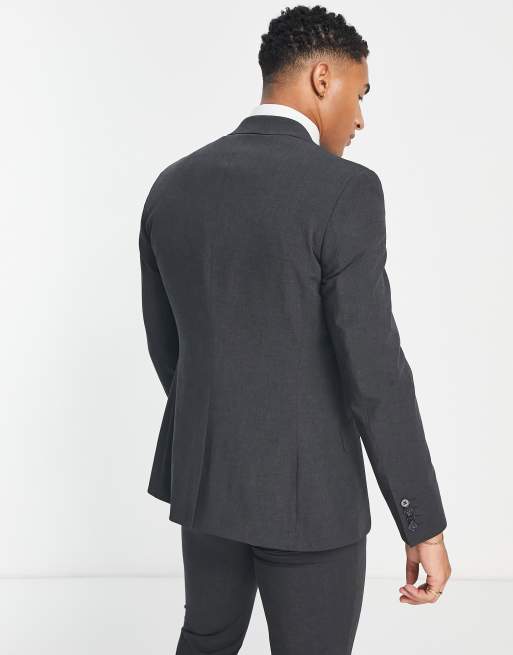 Noak 'Camden' skinny premium fabric suit jacket in charcoal grey with stretch, 2 of 4