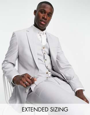 Noak 'Camden' skinny premium fabric suit jacket in light grey with stretch - ASOS Price Checker