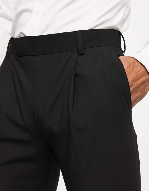 Noak 'Camden' skinny premium fabric suit pants in black with