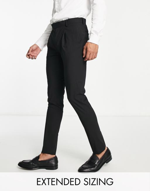 Black Stretch Skinny Fit Suit Trouser