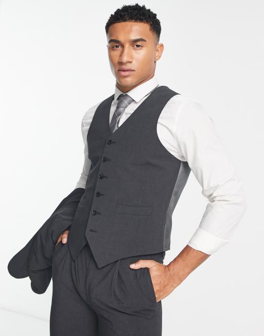 Charcoal suit grey waistcoat sale