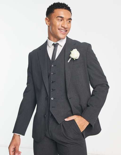 Charcoal gray hot sale suit