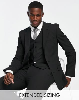 Noak Camden' super skinny premium fabric suit jacket in black with stretch φωτογραφία