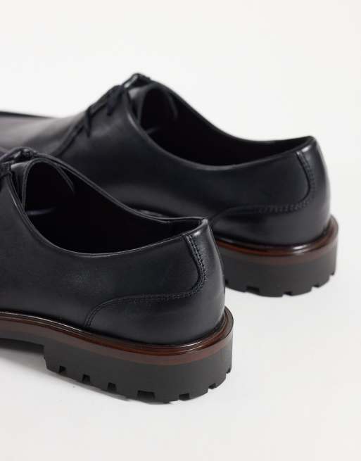 NOAK chaussures à lacets type derby en cuir noir avec semelle crantée, fabriquées au Portugal, 3 de 4