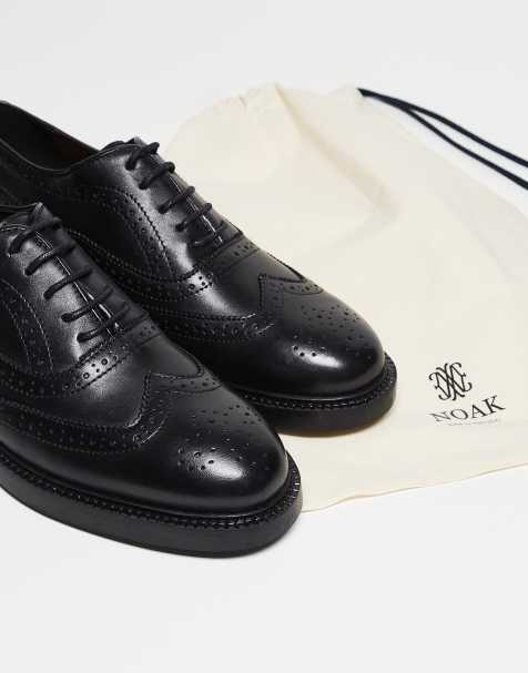 Noak - Chaussures richelieu en cuir fabriquées au Portugal avec lacets - Noir - view 1