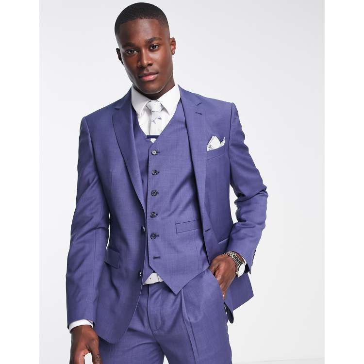 Asos Uomo Abbigliamento Abiti eleganti Giacca da abito slim mélange in pura lana merino 