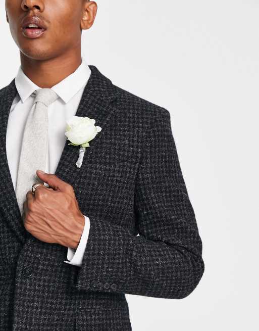 Black tweed clearance suit