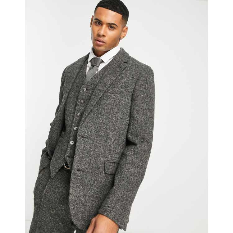 Charcoal best sale tweed blazer