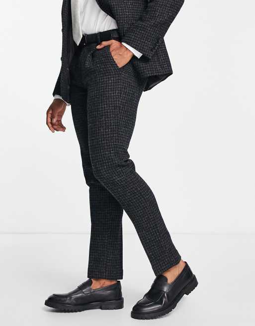 Noak Harris Tweed slim suit pants in black houndstooth | ASOS