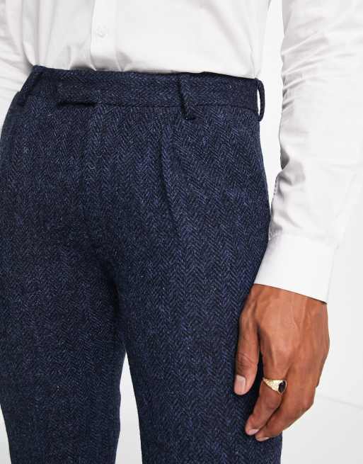 Tweed slim clearance fit trousers