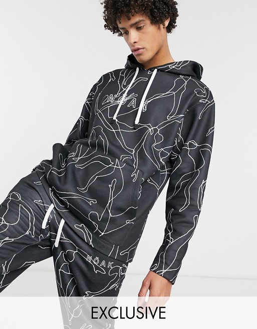 Noak hoodie with abstract print