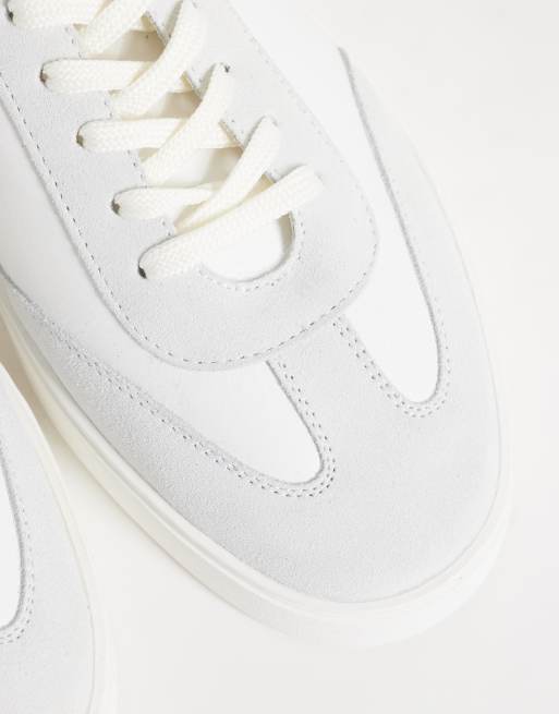 NOAK in Portugal gemaakte vetersneakers van wit leer en suèdemix, 2 van 4
